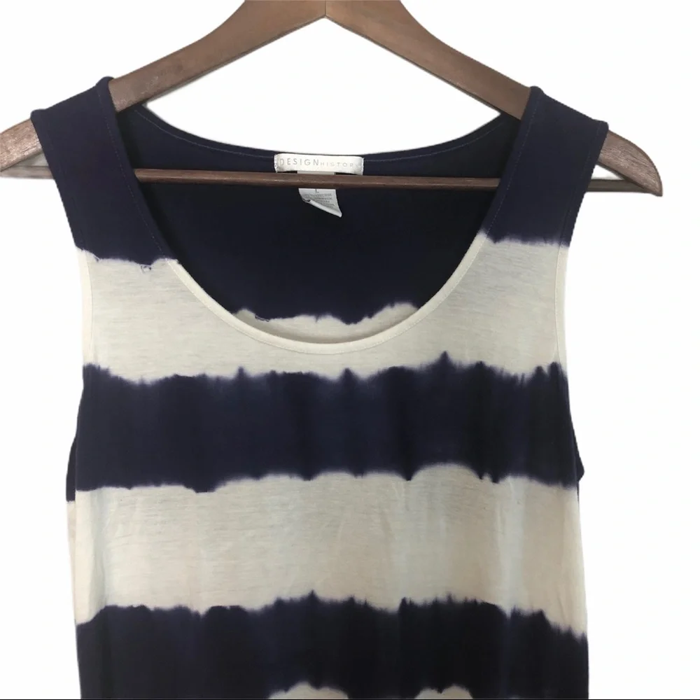 DESIGN HISTORY Tie Dye Hi-Lo Hem Viscose Tank Top
